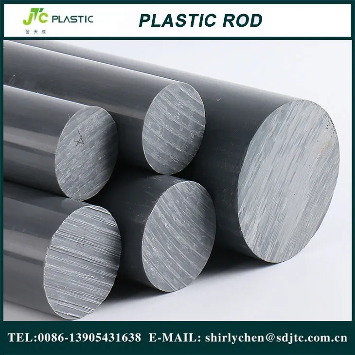 Šedé masívne PVC tyče